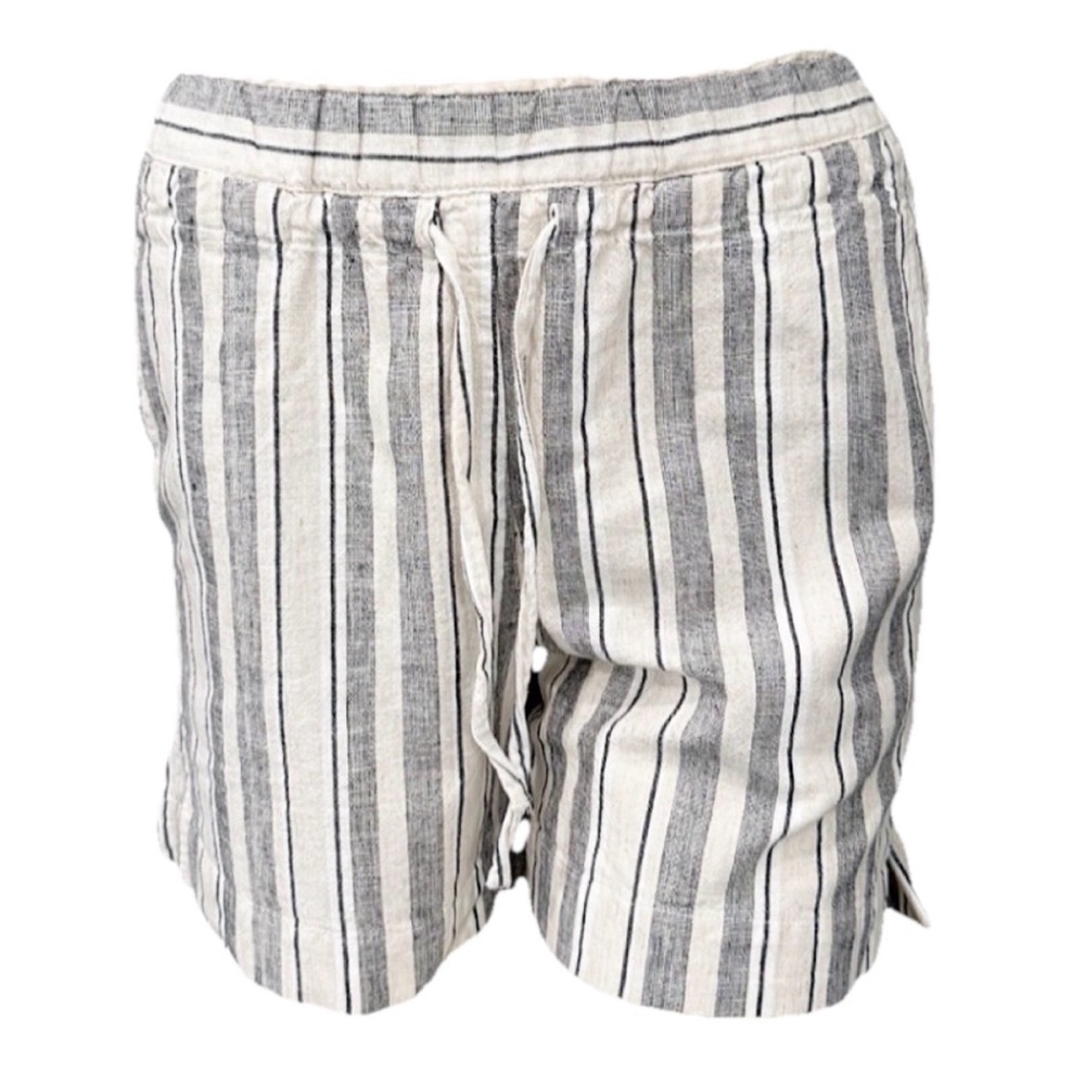 Dylan XS Striped Linen Blend Shorts Elastic Waist Boho Beach